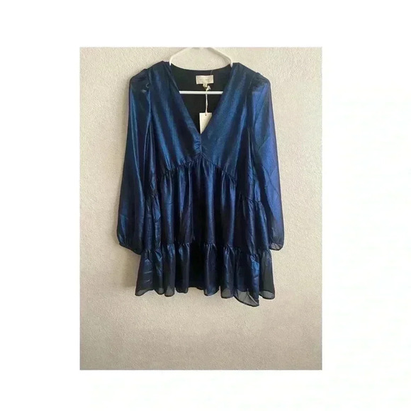 🆕 Melloday Chiffon Tier Tunic Top XS🆕 - Picture 3 of 10